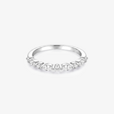 Marquise Round Alternating Half Eternity Ring