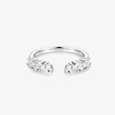 Marquise Round Moissanite Open Cluster Band