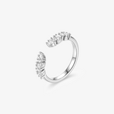 Marquise Round Moissanite Open Cluster Band
