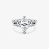 Marquise Moissanite Bridal Ring Set