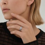Heart Moissanite Celtic Claddagh Ring