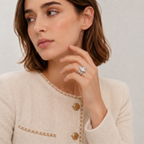Marquise Moissanite Bridal Ring Set