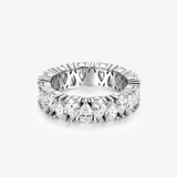 Pear Moissanite Full Eternity Band Ring