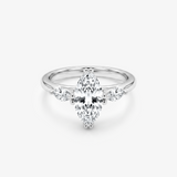 Marquise Moissanite Bridal Ring Set
