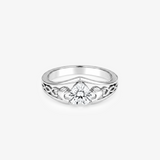 Heart Moissanite Celtic Claddagh Ring