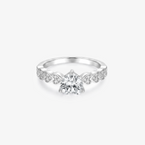 Heart Moissanite Pavé Heart Band Ring