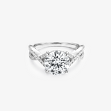 Round Moissanite Infinity Twist Ring