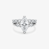 Marquise Moissanite Bridal Ring Set
