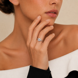 Round Moissanite Six Prong Solitaire Ring
