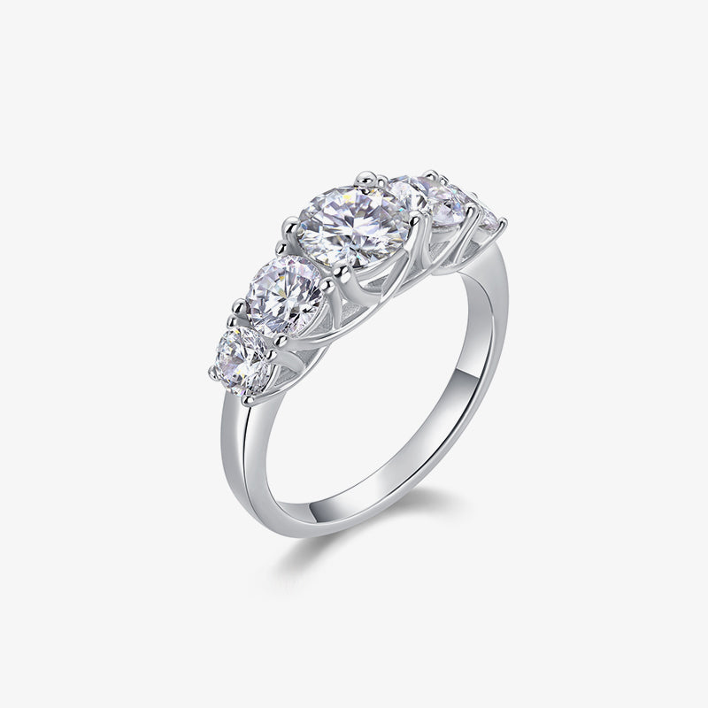 Five-Stone Moissanite Anniversary Band