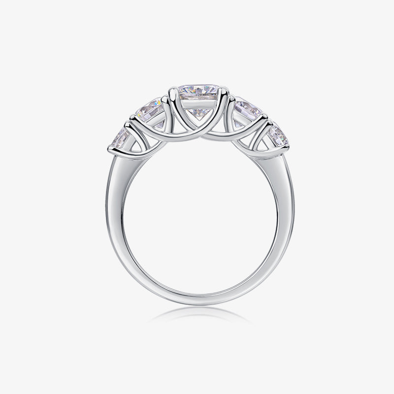 Five-Stone Moissanite Anniversary Band
